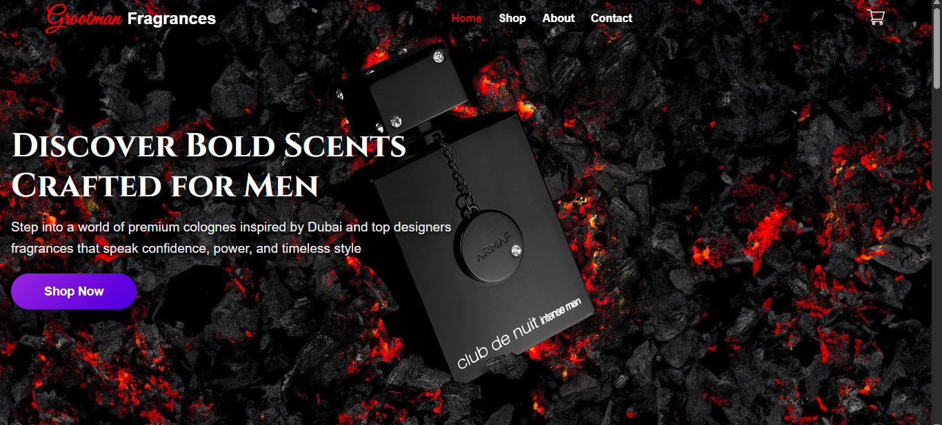 Grootman Fragrances Website Project
